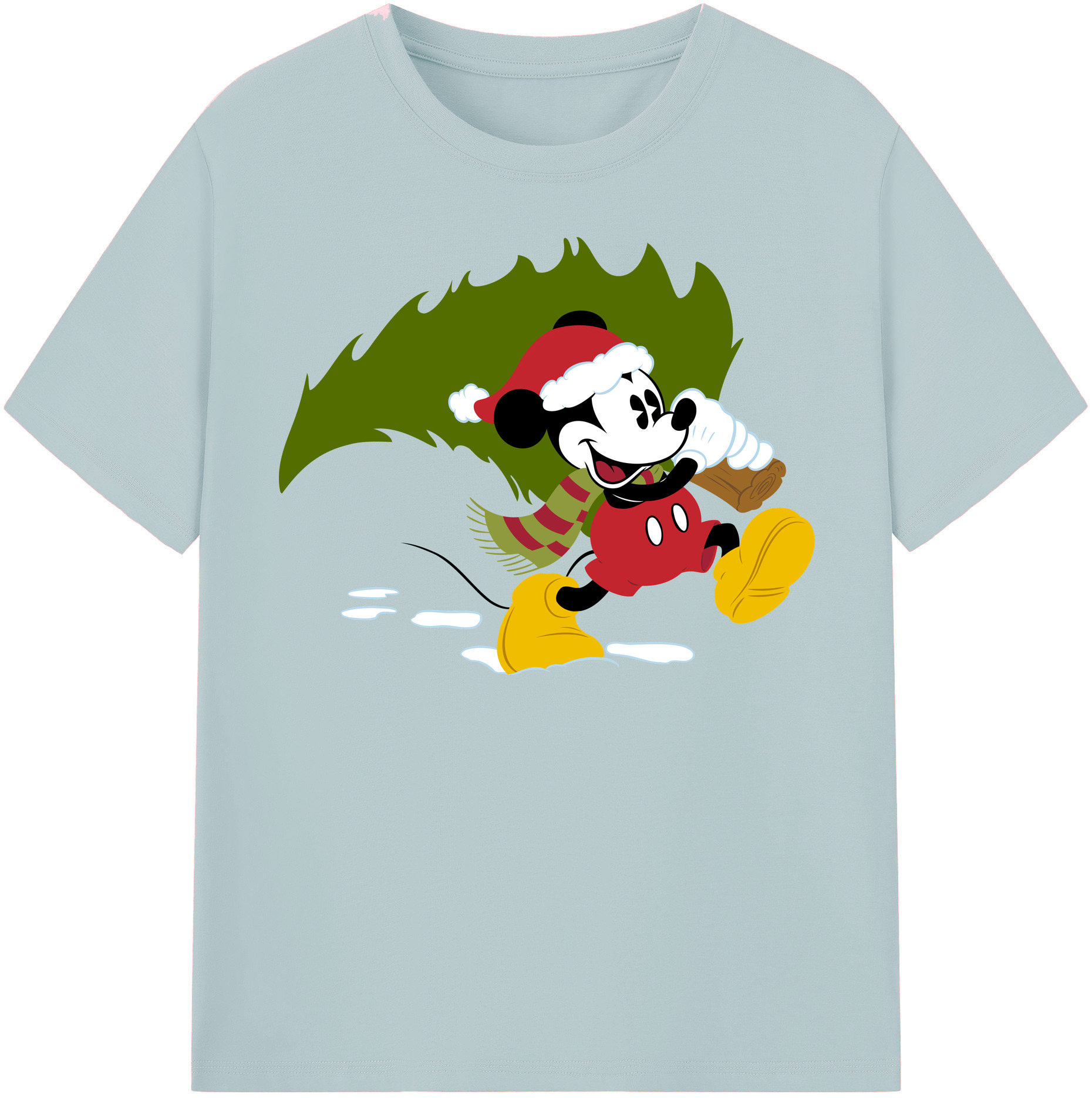 （画像用） ミッキーマウス Mickey Mouse 綿100％半袖Tシャツ（フロントプリント）